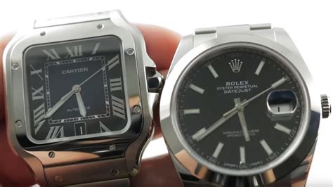 cartier santos vs rolex.